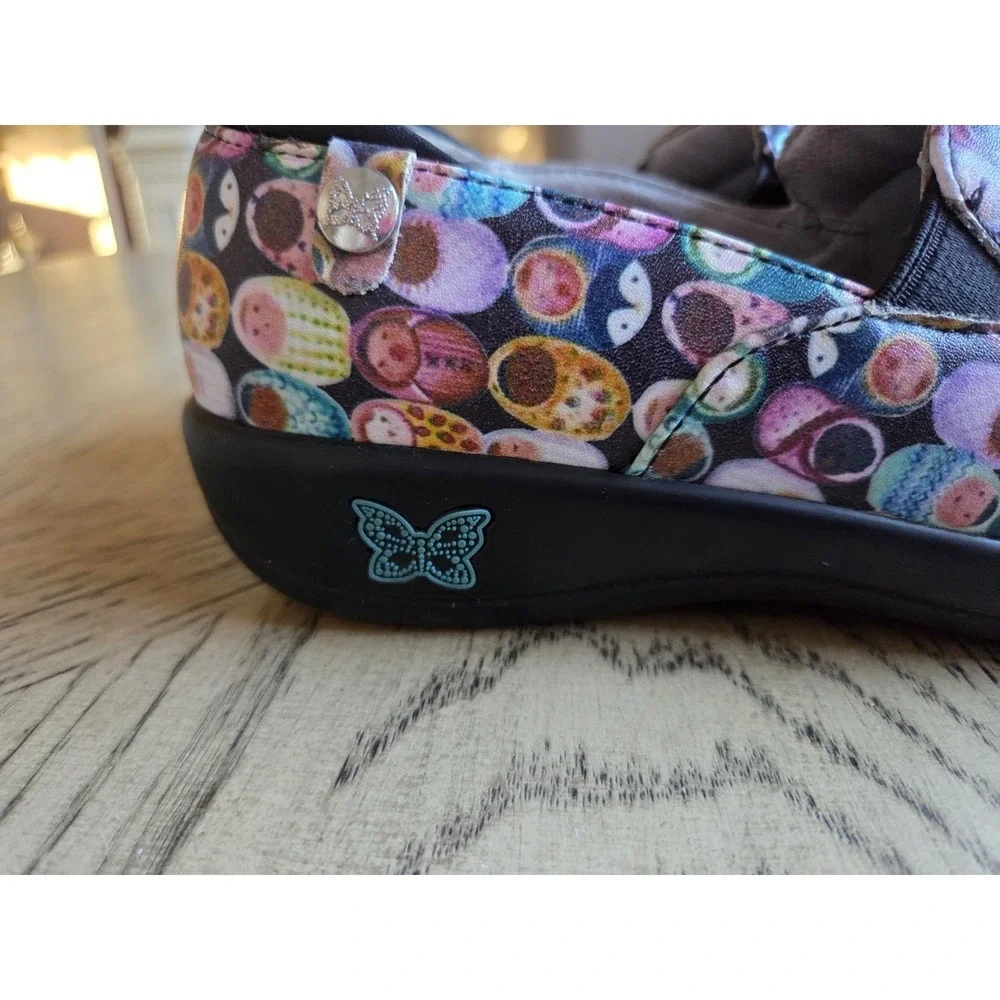 Alegria Clogs Nursing Shoes Size 37-6.5/7 Multicolor Babies Comfort Leather - Picture 7 of 16